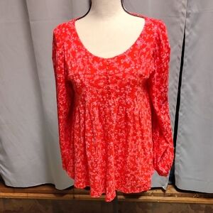 Cato Red Floral Blouse